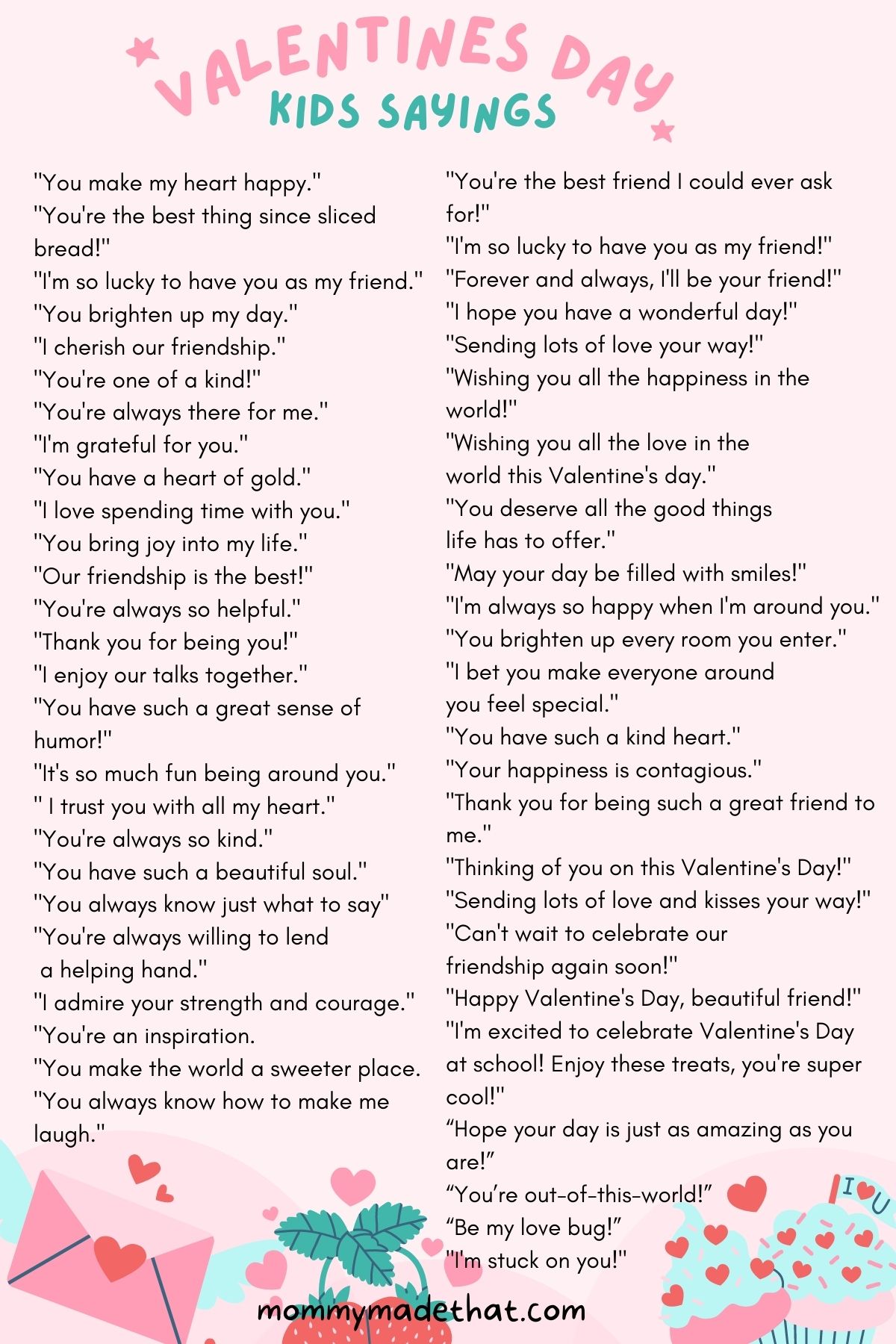 valentine sayings for kids & quotes
